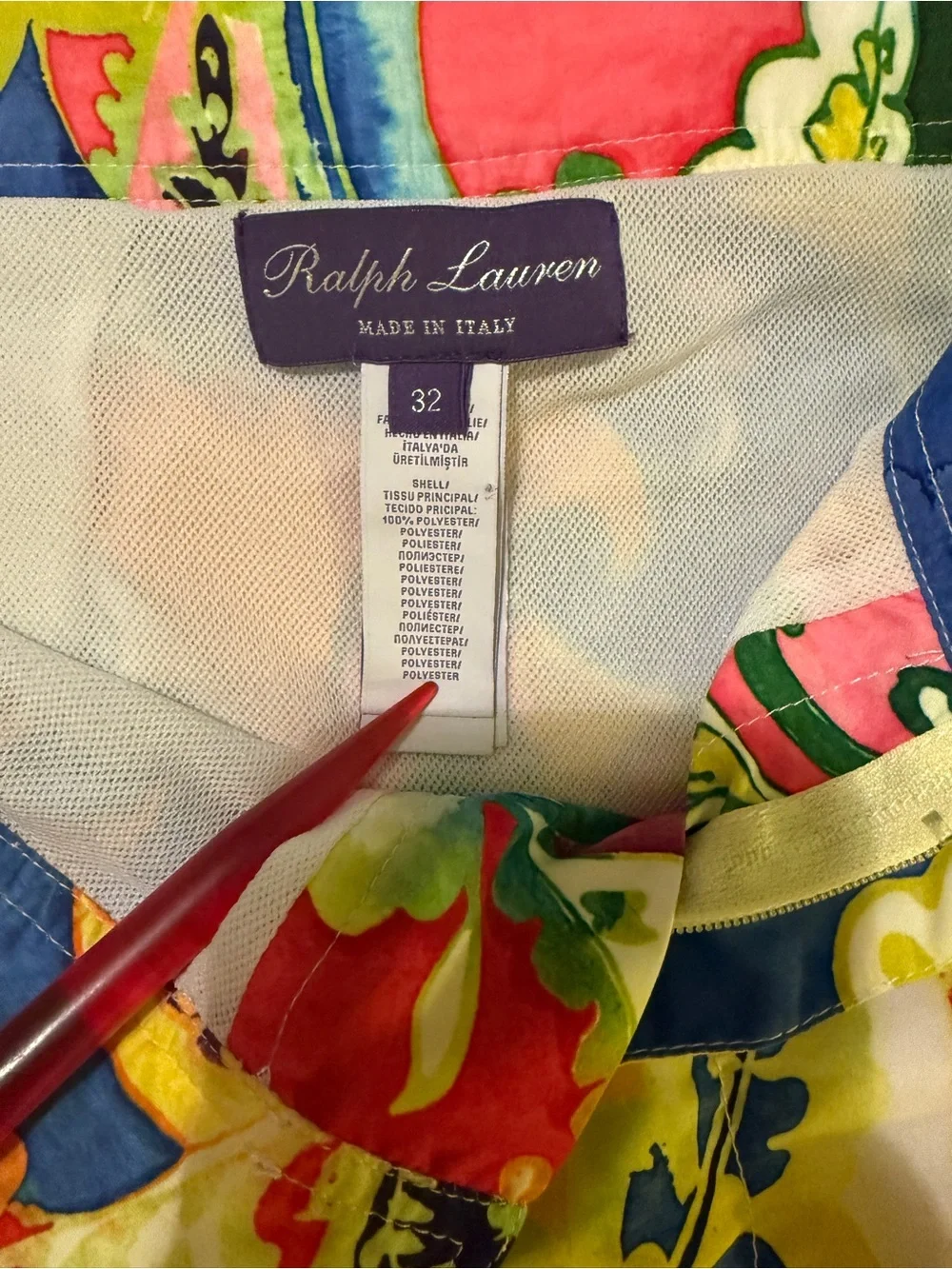 Ralph Lauren Purple Label Psychedelic Floral Paisley Tailored Resort Shorts 32